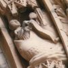 Ιωνάς και το ''μεγάλο ψάρι'' στη νότια πύλη της γοτθικής του Αγίου Πέτρου στο Worms, Γερμανία.