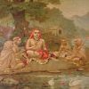 Adi Shankara, ιδρυτής της Advaita Vedanta, με τους μαθητές του.