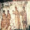 Κατακόμβη Via Latina. Ο Αδάμ και η Εύα με τον Κάιν και Άβελ.